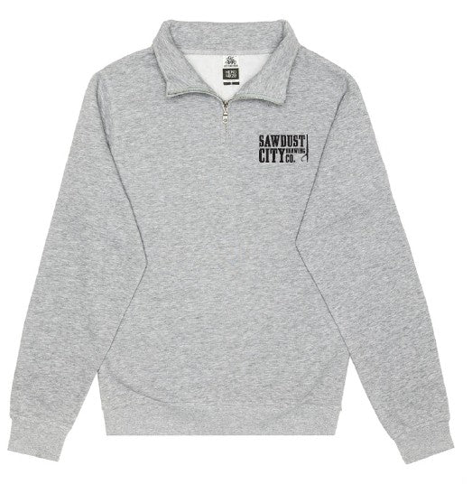 Sawdust City 1/4 Zip Sweater - Sport Grey